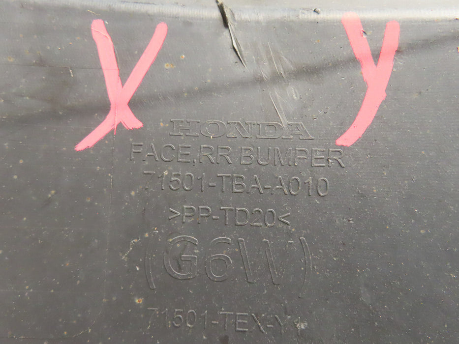2016 2017 2018 2019 2020 HONDA CIVIC SEDAN REAR BUMPER COVER OEM 71501TBAA010