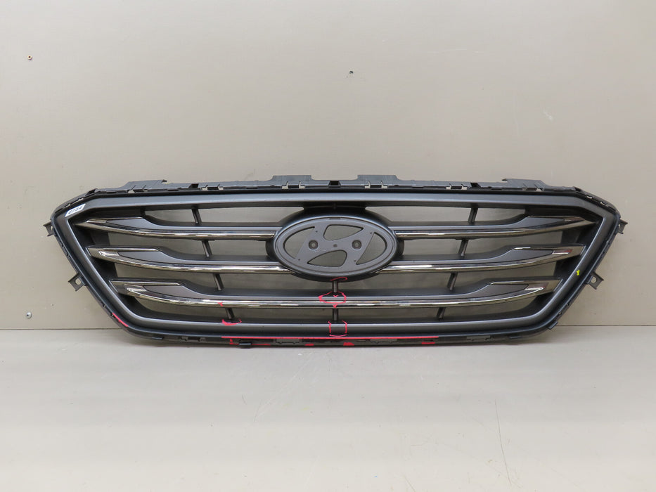 2015-2017 HYUNDAI SONATA FRONT UPPER RADIATOR GRILLE W/ EMBLEM OEM 86351-C2300