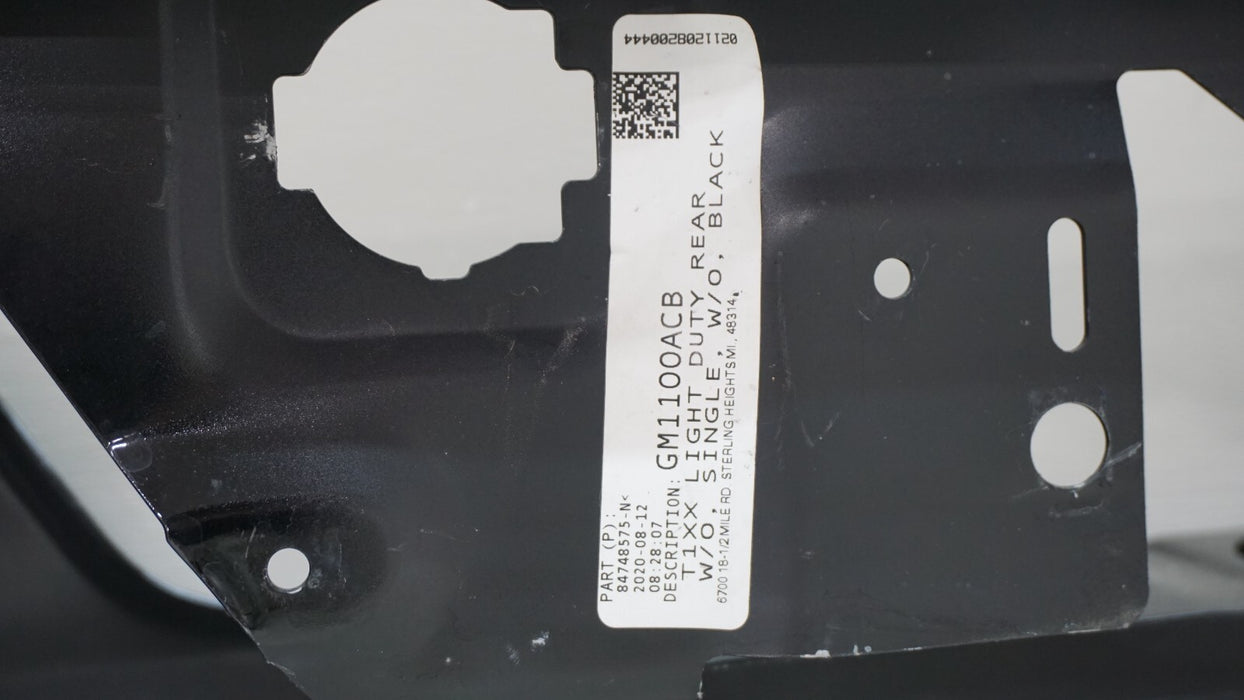 2019-2022 CHEVROLET SILVERADO GMC SIERRA 1500 REAR BUMPER BLACK METAL OEM