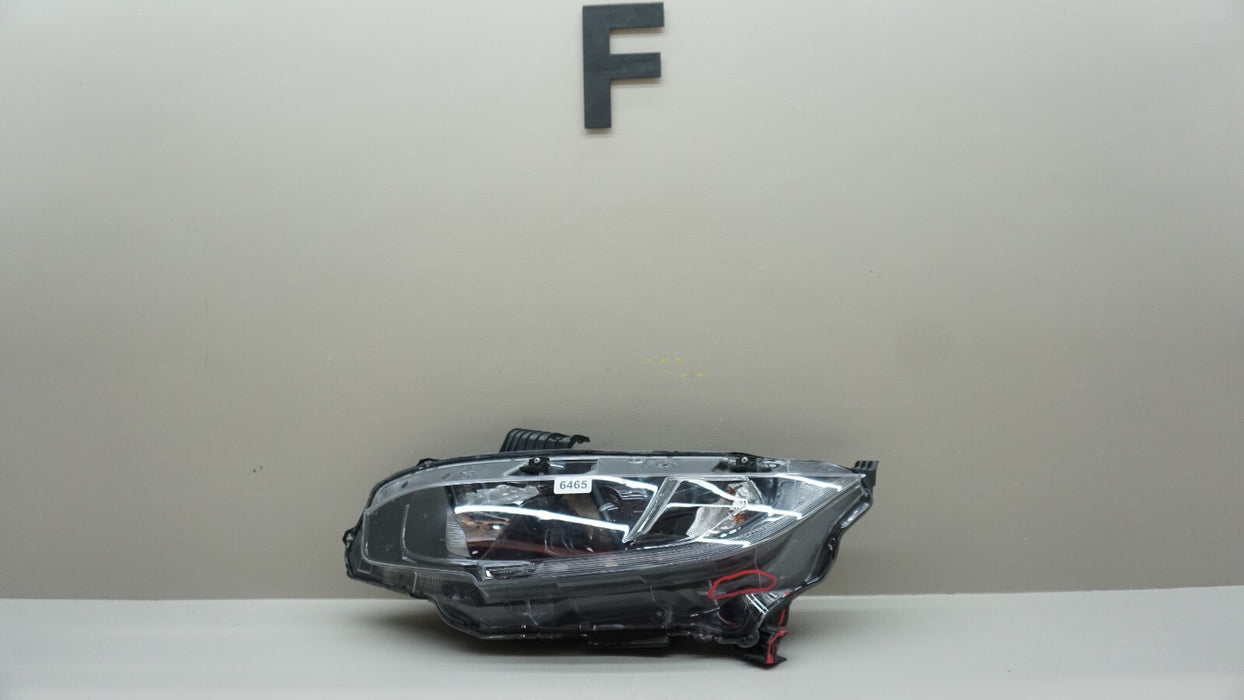 2019-2021 HONDA CIVIC FRONT LH LEFT DRIVER SIDE HEADLIGHT HALOGEN OEM