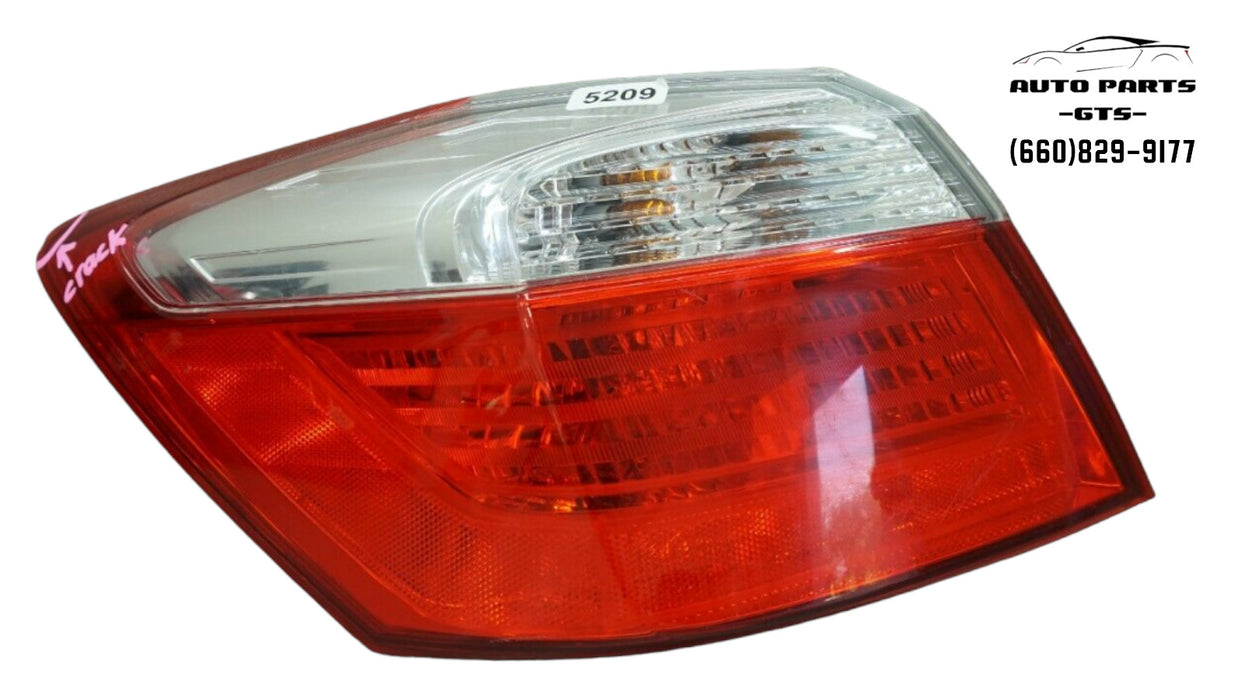 2013-2015 HONDA ACCORD 4DR SEDAN REAR LEFT DRIVER SIDE OUTER TAIL LIGHT LAMP OEM