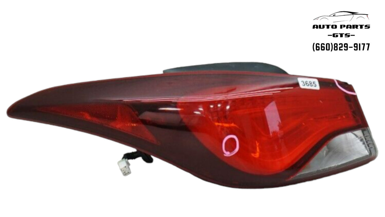 2014-2016 HYUNDAI ELANTRA REAR LEFT SIDE OUTER TAIL LIGHT LAMP OEM 92401-3Y5