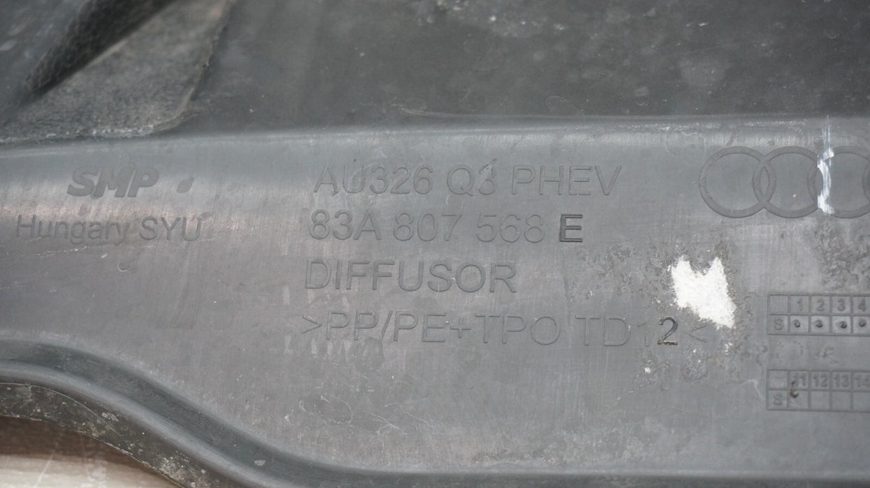 2019-2022 AUDI Q3 REAR LOWER BUMPER COVER VALANCE OEM 83A807568E