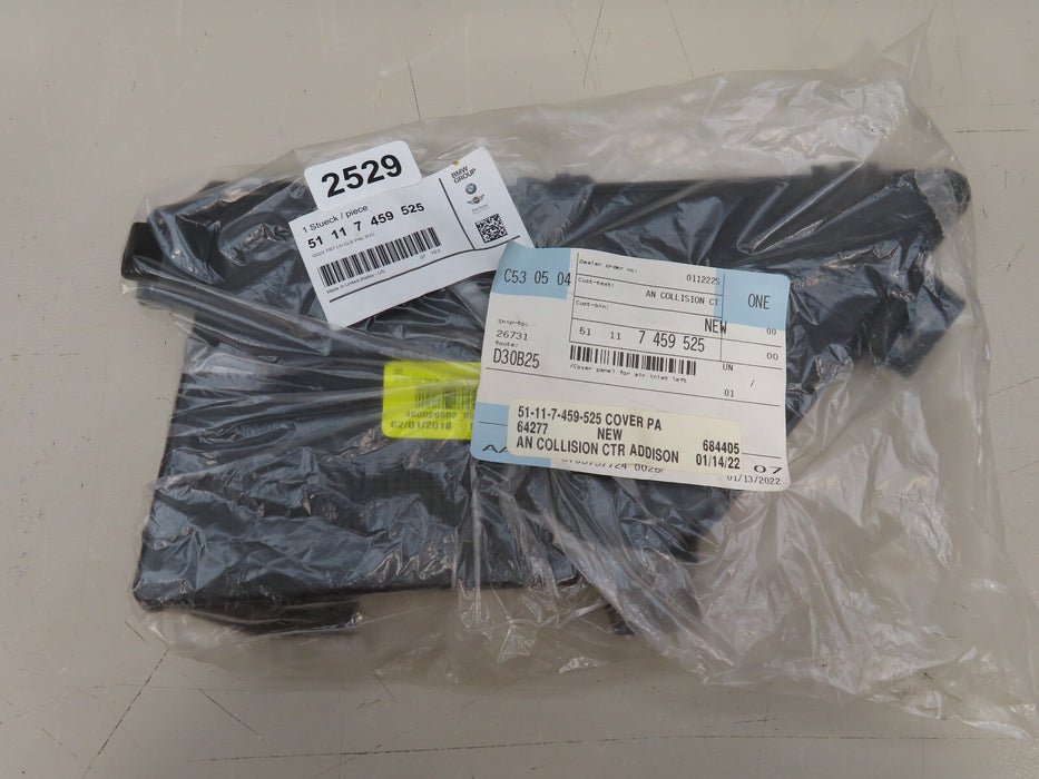 2019-2021 BMW X4 FRONT LEFT DRIVER COVER PANEL AIR INLET OEM 51117459525