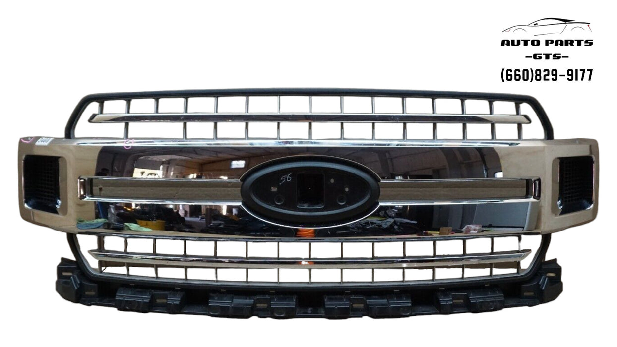 2018 - 2020 FORD F-150 FRONT BUMPER RADIATOR GRILLE GRILL W/ CHROME MOLDING OEM