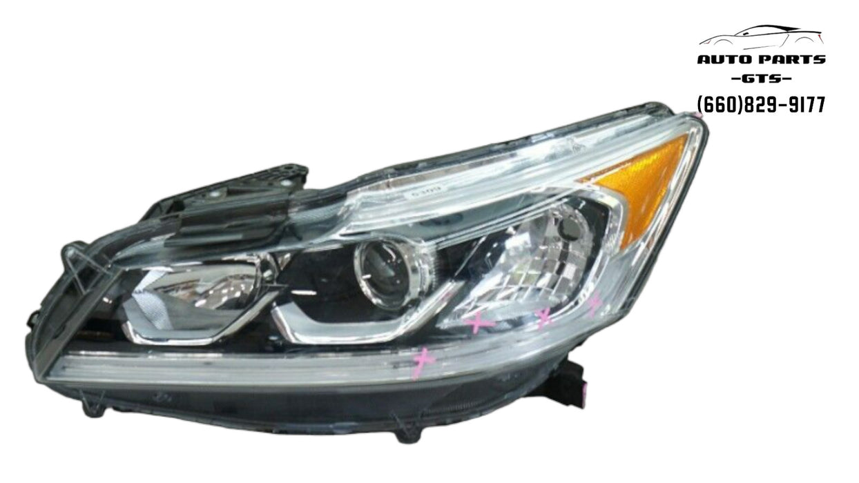 2016-2017 HONDA ACCORD SEDAN FRONT LEFT DRIVER SIDE HEADLIGHT LAMP HALOGEN OEM