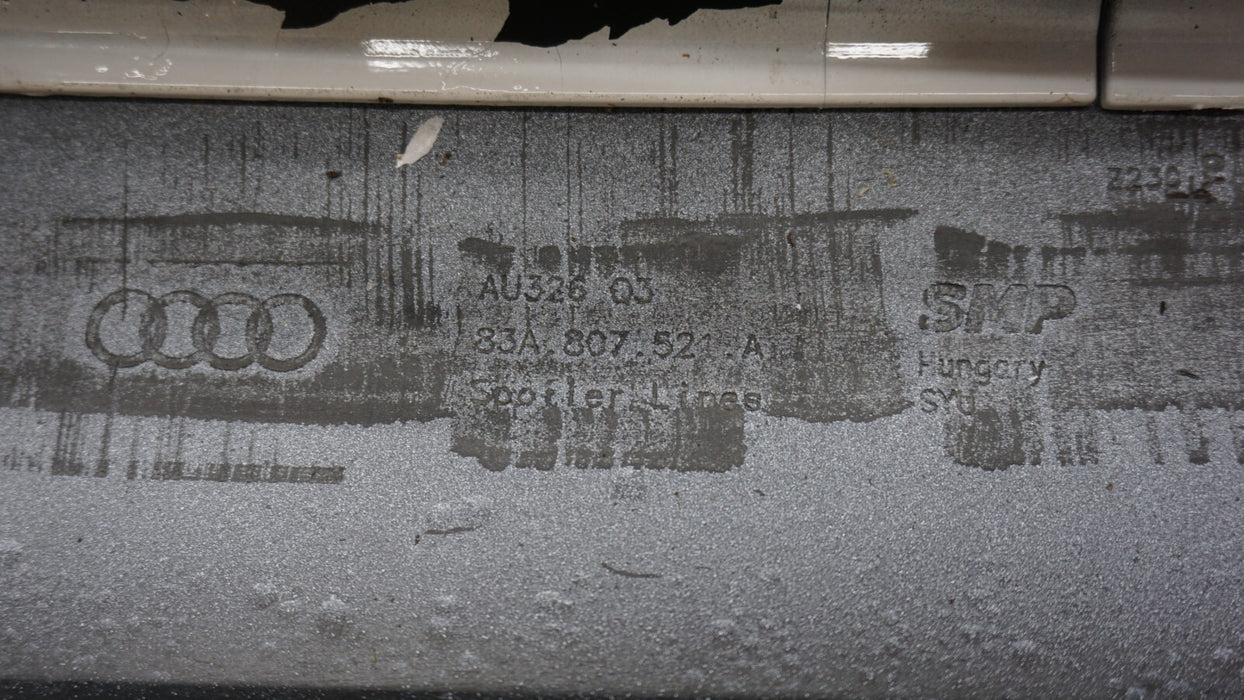 2019-2021 AUDI Q3 PREMIUM REAR BUMPER COVER PANEL W/ SENSOR HOLE OEM 83A807521A