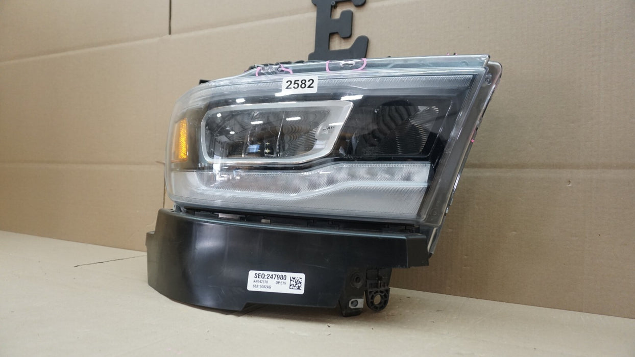 2019-2022 DODGE RAM 1500 FRONT RIGHT PASSENGER SIDE HEADLIGHT OEM 19 20 21 22