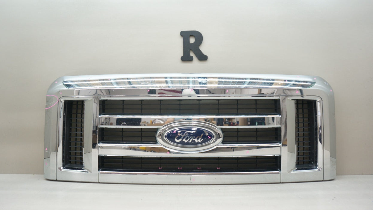 2008-2014 FORD E150 E250 VAN FRONT BUMPER RADIATOR GRILLE OEM 9C24-8200-ABW