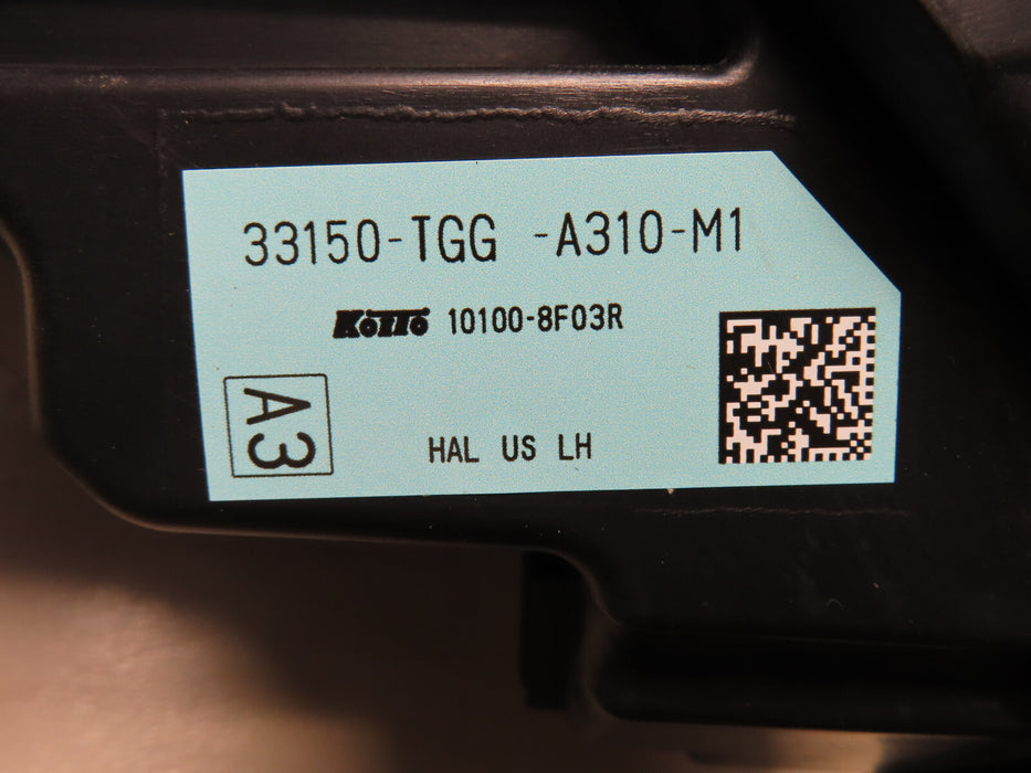 2019-2021 HONDA CIVIC LEFT DRIVER SIDE HEADLIGHT HALOGEN OEM 33150 TGG A310 M1