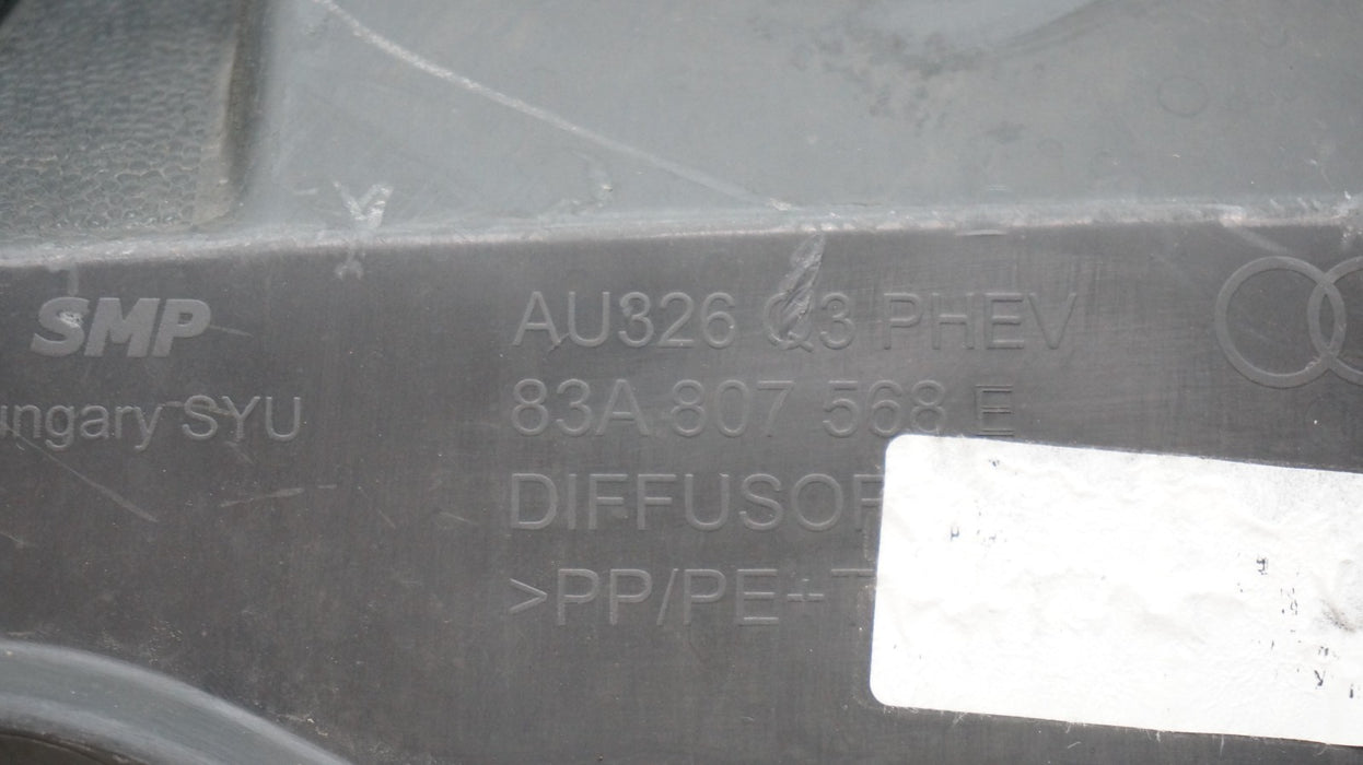 2019-2022 AUDI Q3 REAR LOWER BUMPER COVER VALANCE OEM 83A807568E