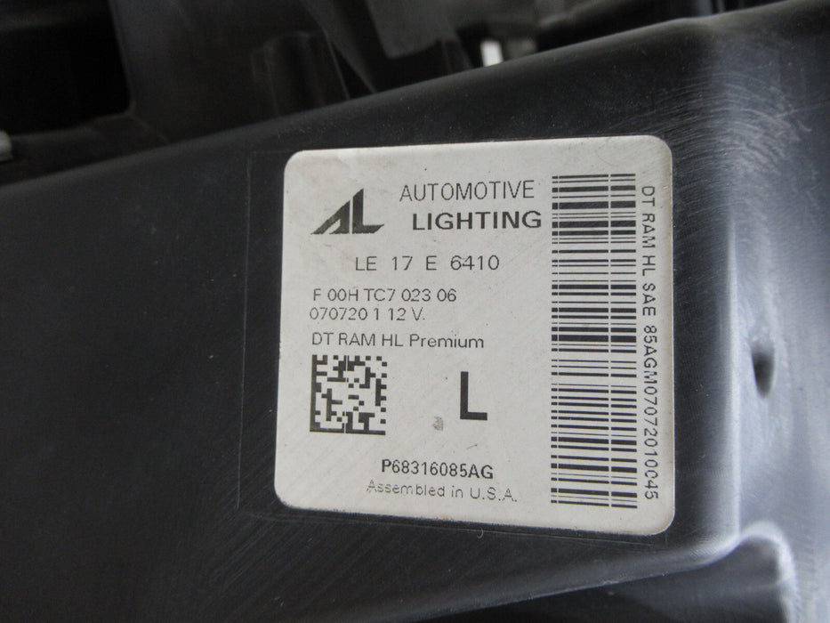 2019-2022 DODGE RAM 1500 LEFT FULL LED HEADLIGHT OEM PARTS ONLY NOT WORKING