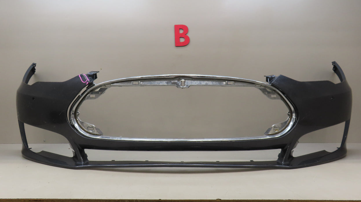 2012-2016 TESLA MODEL S FRONT BUMPER COVER W/GRILLE SURROUND OEM