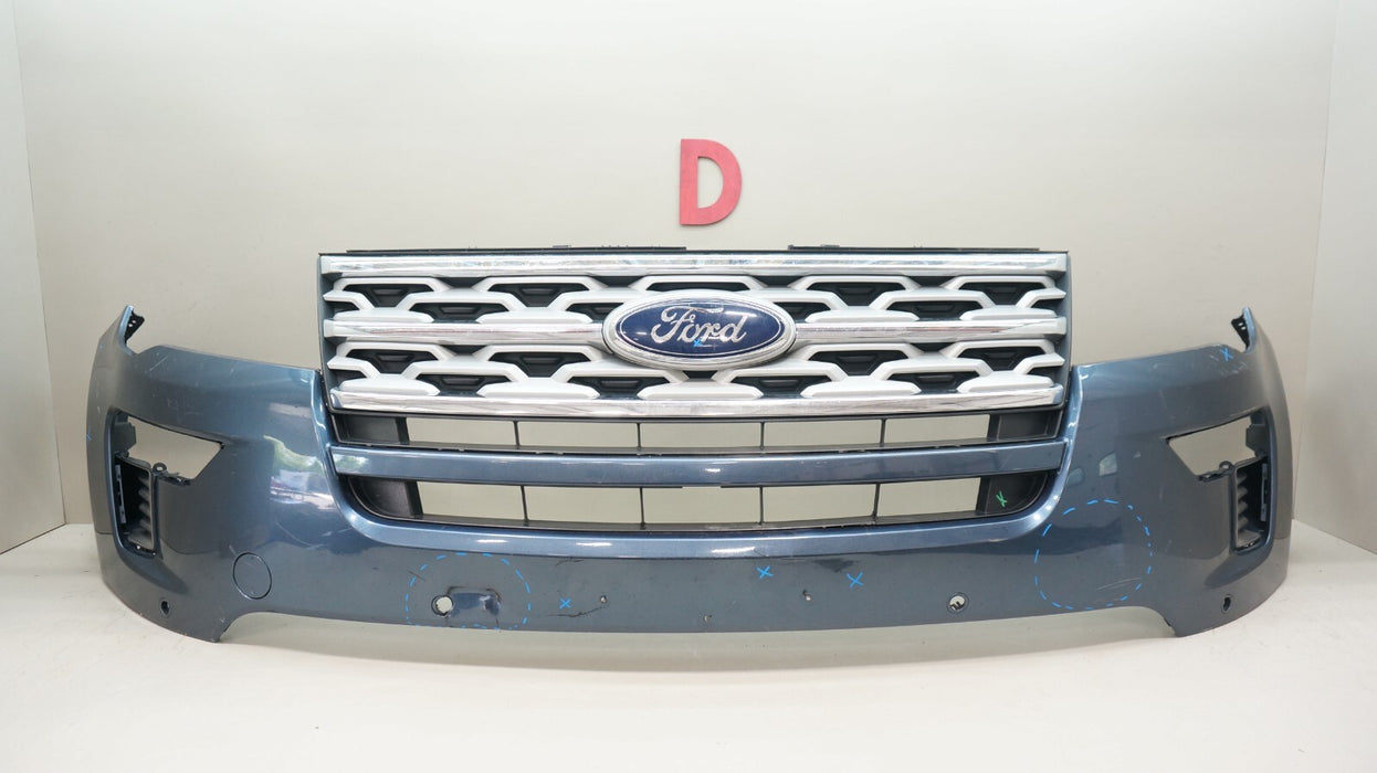 2018-2019 FORD EXPLORER FRONT BUMPER COVER WITH GRILLE OEM JB53-17C831