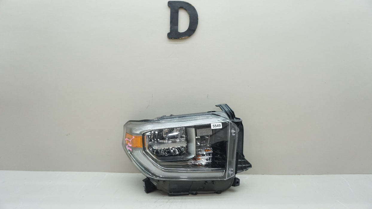 2018-2021 TOYOTA TUNDRA FRONT LEFT PASSENGER SIDE HEADLIGHT LED OEM 19 20