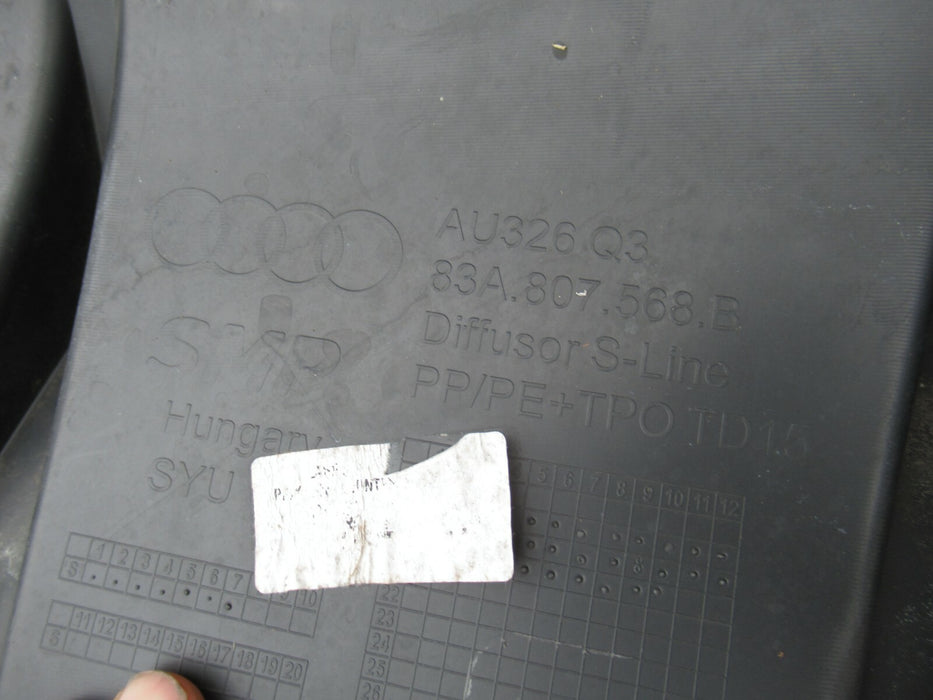 2019-2021 AUDI Q3 REAR BUMPER VALANCE DIfFUSER LOWER SPOILER COVER OEM