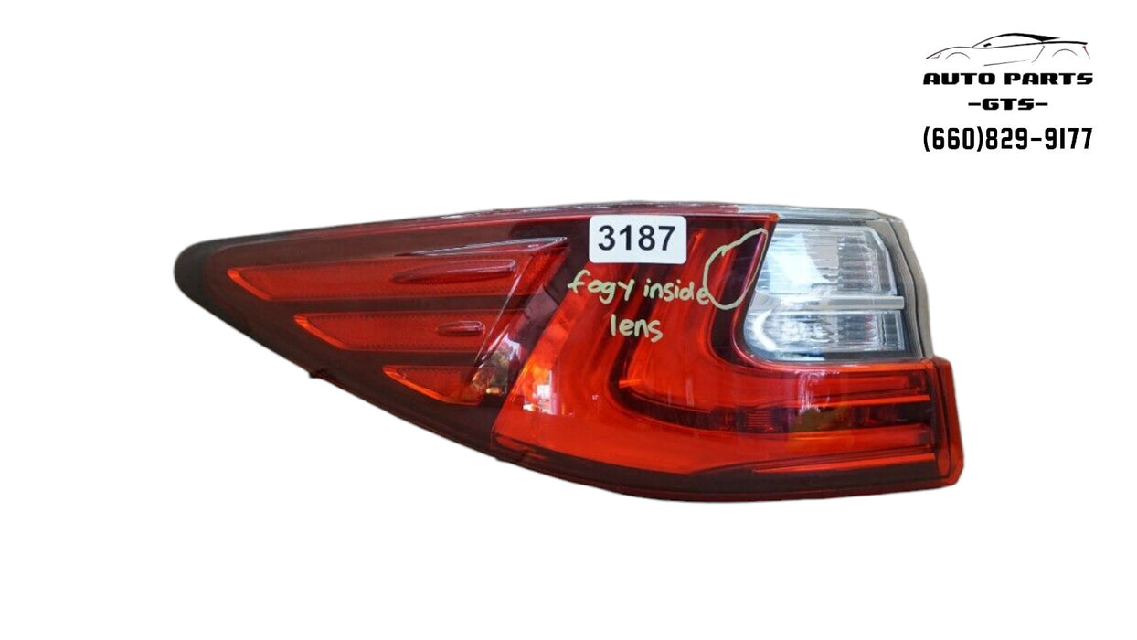 2016-2018 LEXUS ES350 REAR LEFT DRIVER SIDE TAIL LIGHT LED LAMP OEM 16 17 18