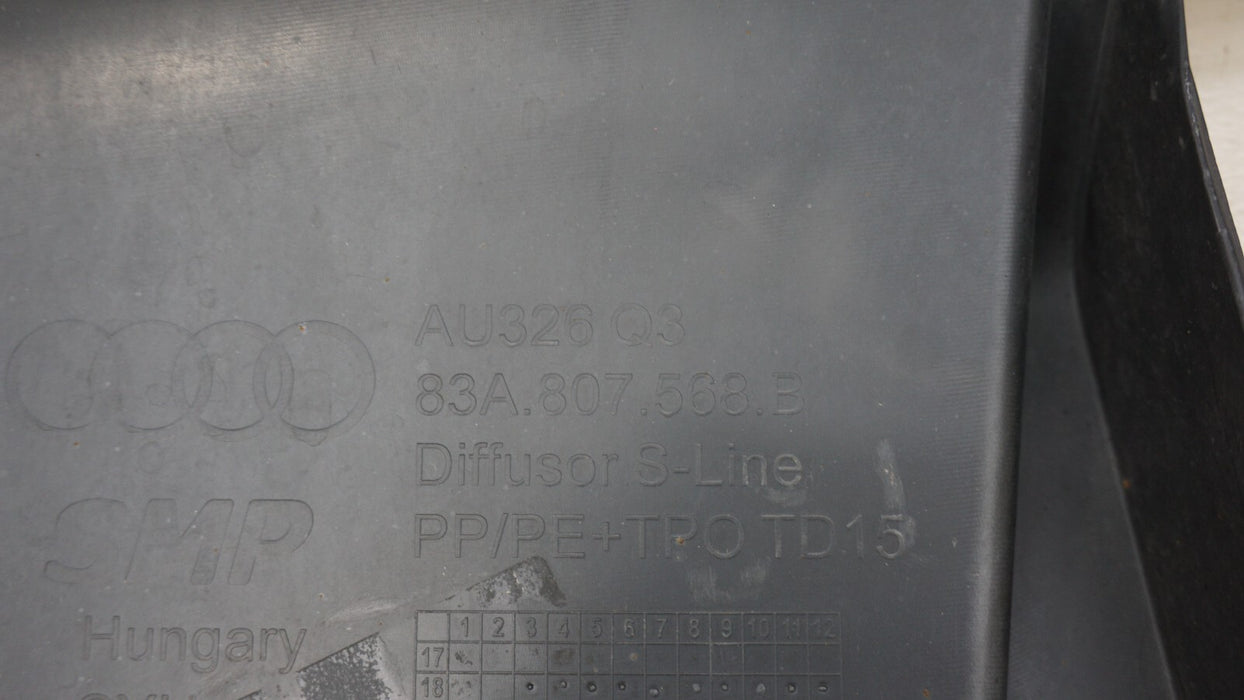 2019-2021 AUDI Q3 REARLOWER BUMPER COVER VALANCE PANEL OEM 83A807568B