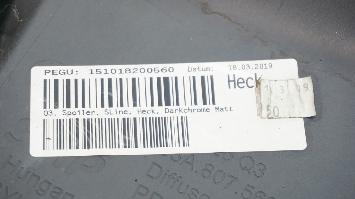2019-2021 AUDI Q3 S-LINE REAR LOWER BUMPER COVER DIFFUSER VALANCE OEM 83A807568B
