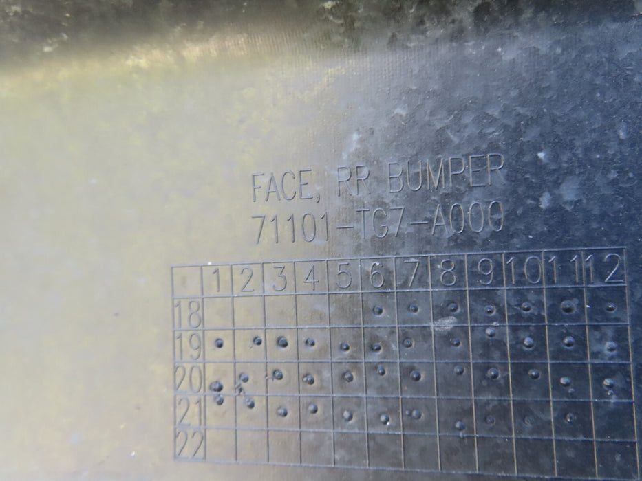 2019-2021 HONDA PILOT EX EX-L SUV REAR BUMPER COVER PANEL OEM 71101-TG7-A000