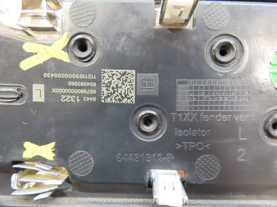 2019-2022 GMC SIERRA 1500 FENDER VENT FRONT LEFT DRIVER SIDE OEM 84431322