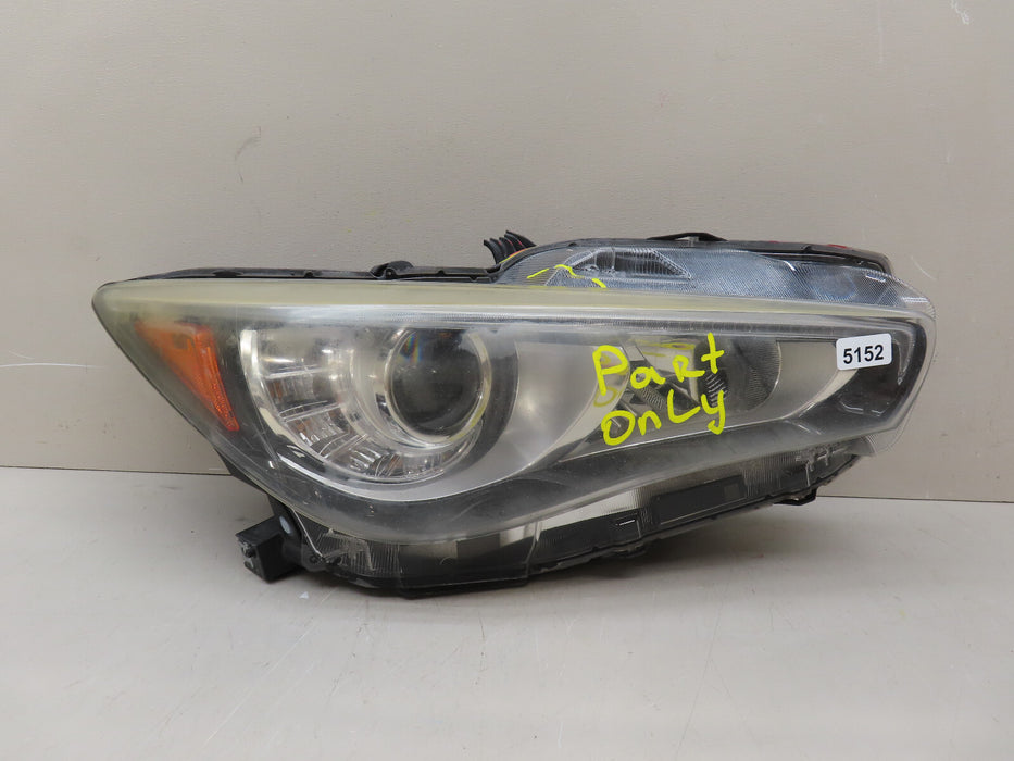 2014-2017 INFINITI Q50 FRONT PASSENGER SIDE HEADLIGHT LAMP OEM PARTS ONLY