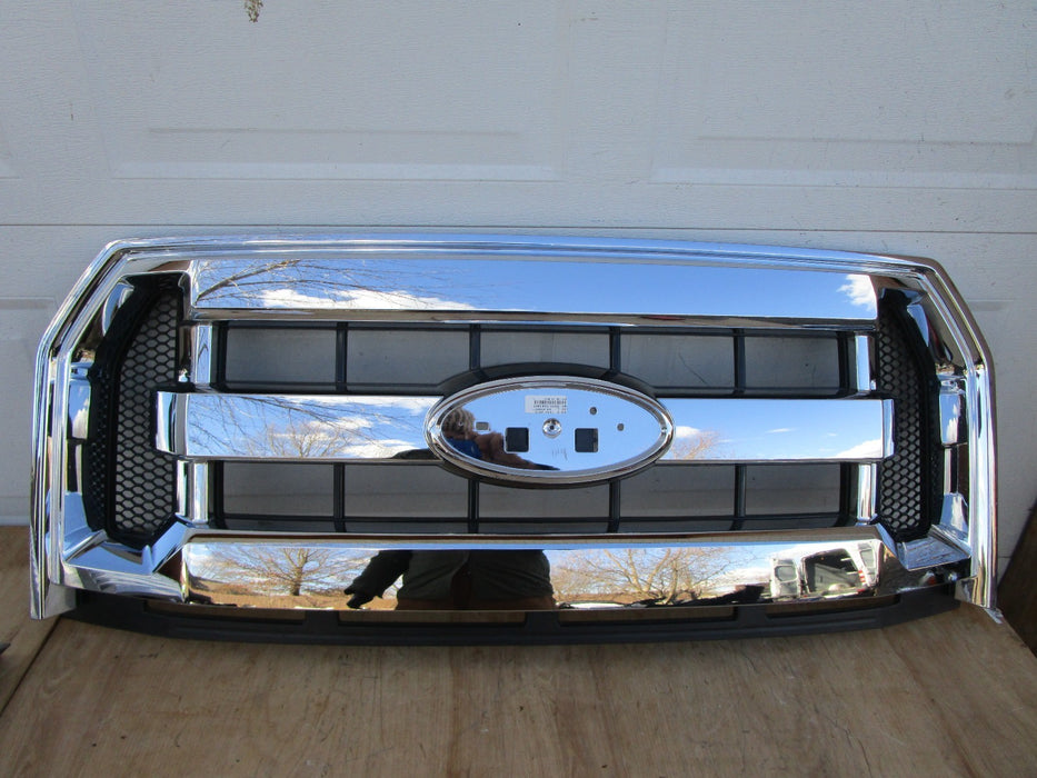 15 16 17 FORD F-150 FRONT MESH CHROME GRILL GRILLE WITHOUT EMBLEM OEM
