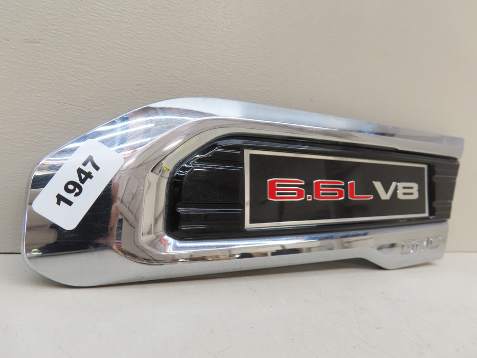 2019-2022 GMC SIERRA 1500 6.6L V8 FRONT LEFT DRIVER FENDER EMBLEM OEM