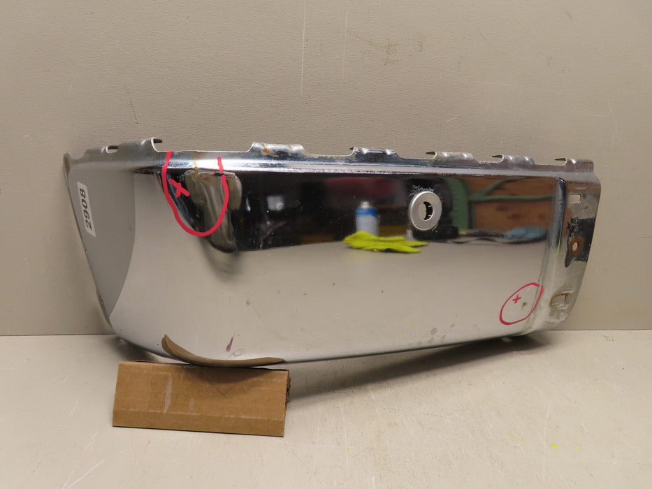 2007-2013 CHEVROLET SILVERADO REAR DRIVER SIDE BUMPER END W/SENSOR HOLE OEM