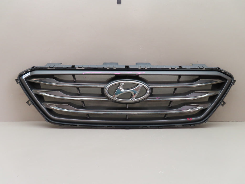 2015-2017 HYUNDAI SONATA FRONT UPPER RADIATOR GRILLE W/ EMBLEM OEM 86351-C2300