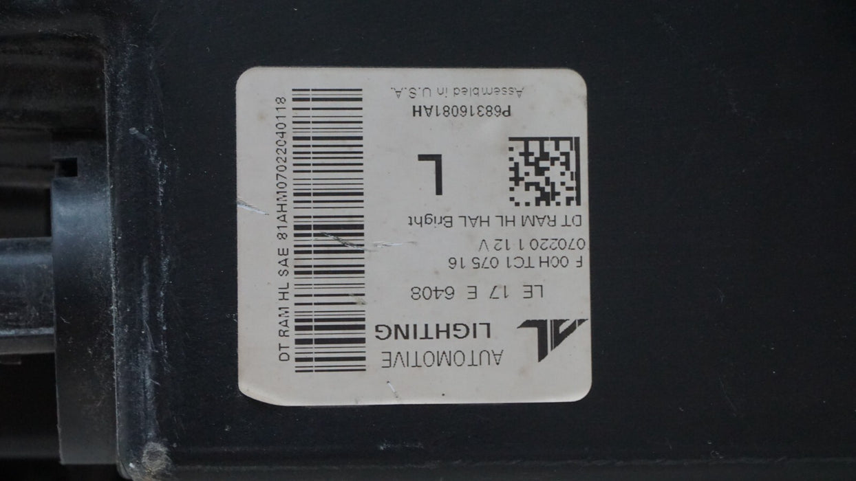 2019-2022 DODGE RAM 1500 FRONT LH LEFT DRIVER SIDE HALOGEN HEADLIGHT OEM