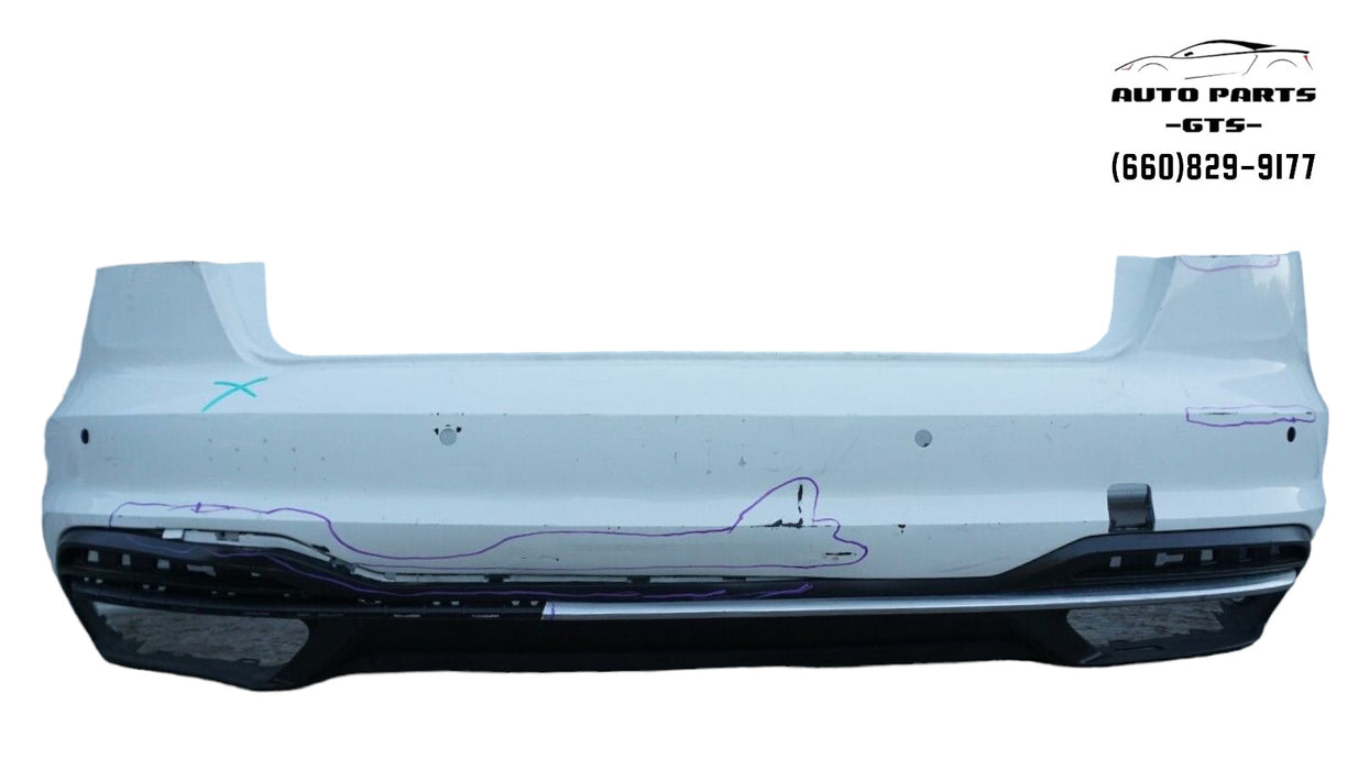 2020-2021 AUDI A4 B9 S LINE REAR BUMPER COVER PANEL PLASTIC 8W5807511M OEM 20 21