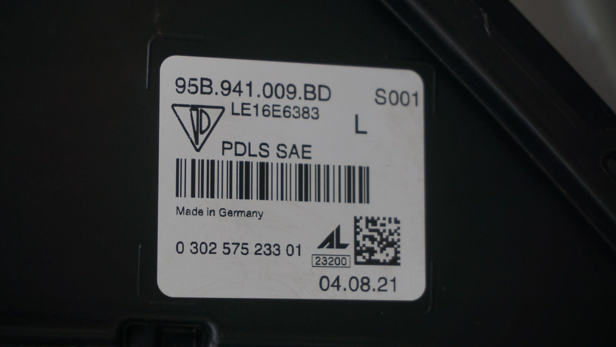 2019-2021 PORSCHE MACAN FRONT LEFT SIDE HEADLIGHT LIGHT LAMP LED OEM 95B941009BD