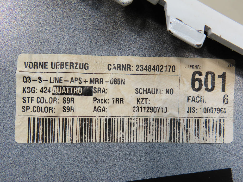 2019-2022 AUDI Q3 S-LINE LEFT DRIVER SIDE BUMPER COVER OEM