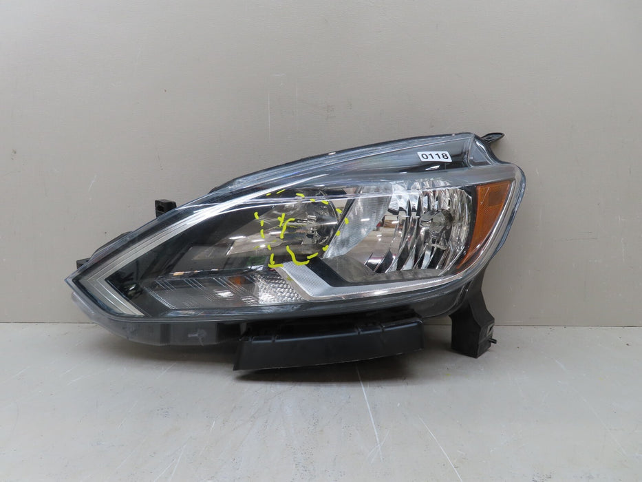 2016-2019 NISSAN SENTRA FRONT LEFT DRIVER SIDE HEADLIGHT LIGHT LAMP HALOGEN OEM