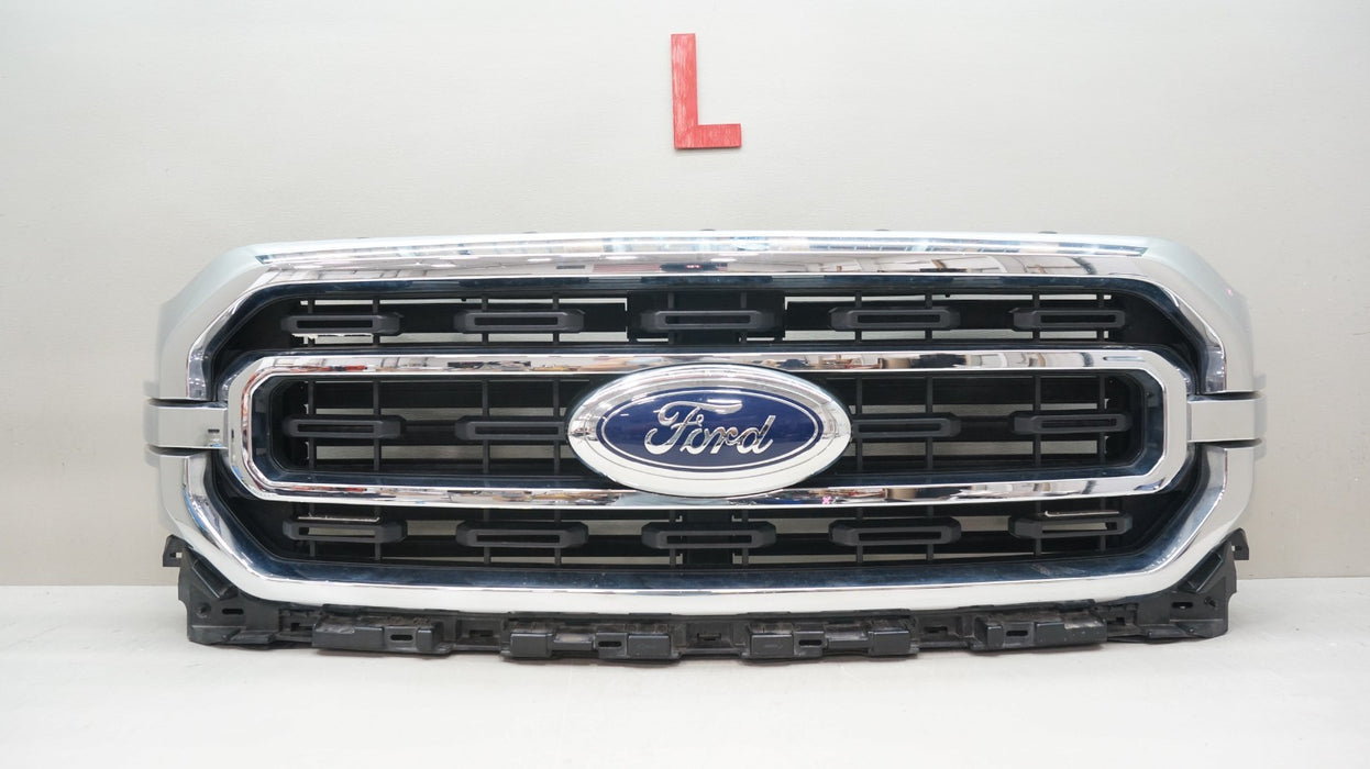 2021-2023 FORD F150 FRONT BUMPER RADIATOR GRILLE WITH SHUTTER ASSY OEM ML34-8475