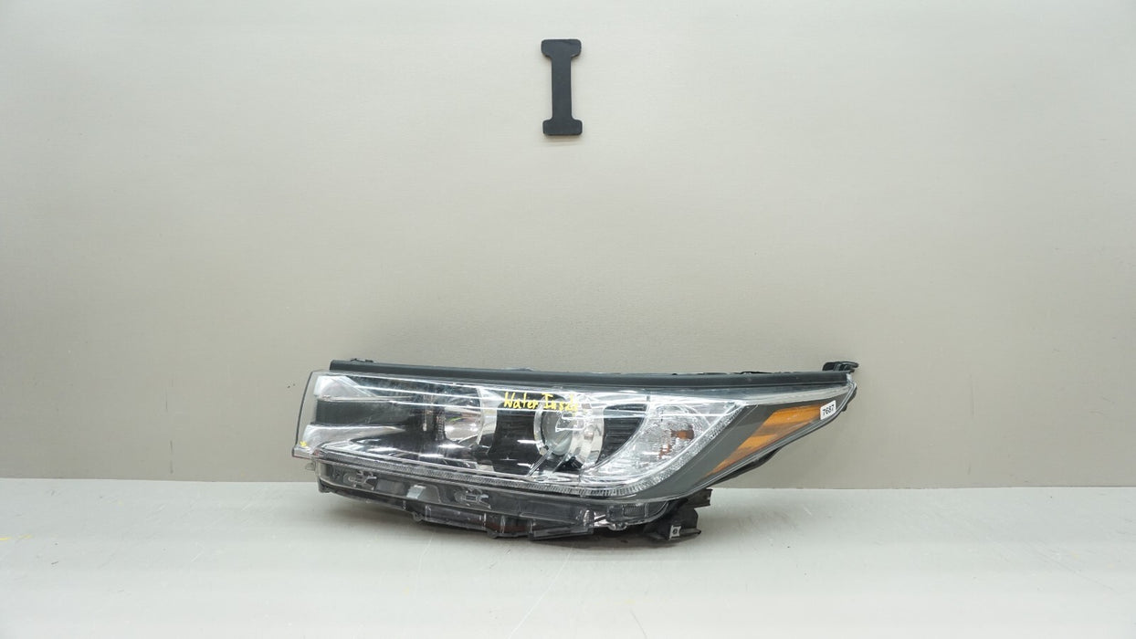 2017-2019 TOYOTA HIGHLANDER FRONT LH LEFT DRIVER SIDE HALOGEN HEADLIGHT OEM