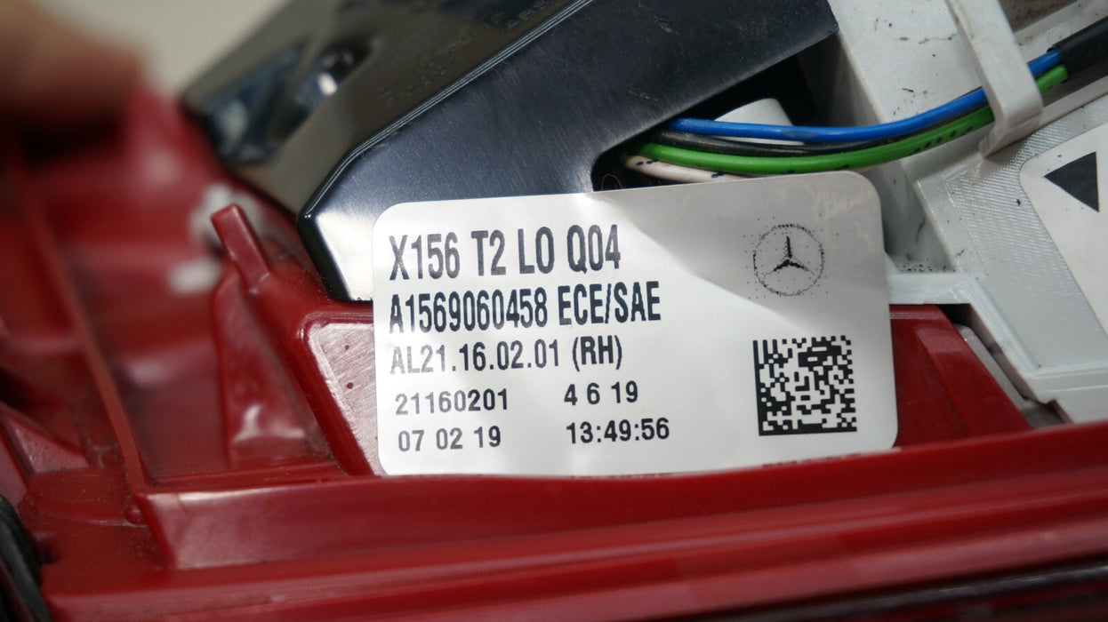 2015-2020 MERCEDES-BENZ GLA250 REAR RIGHT SIDE INNER TAIL LIGHT OEM A1569060358