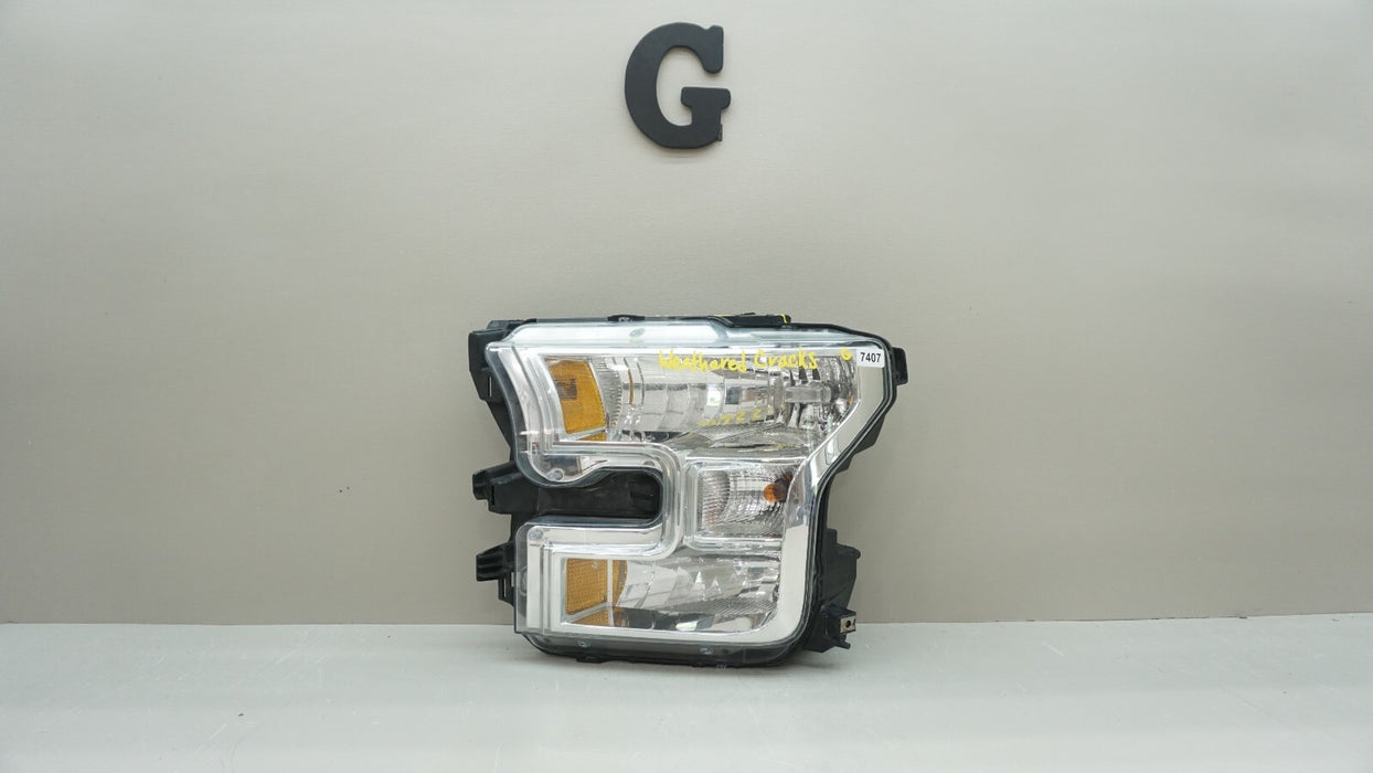 2015-2017 FORD F-150 FRONT LEFT DRIVER SIDE HEADLIGHT LAMP HALOGEN OEM