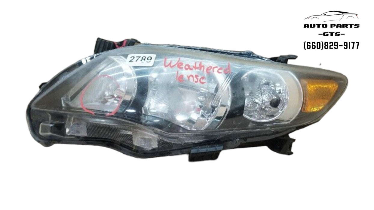 2011-2013 TOYOTA COROLLA FRONT LH LEFT DRIVER SIDE HEADLIGHT OEM 11 12 13