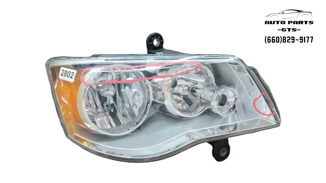 2008-2016 CHRYSLER TOWN & COUNTRY FRONT RH RIGHT PASSENGER SIDE HEADLIGHT OEM