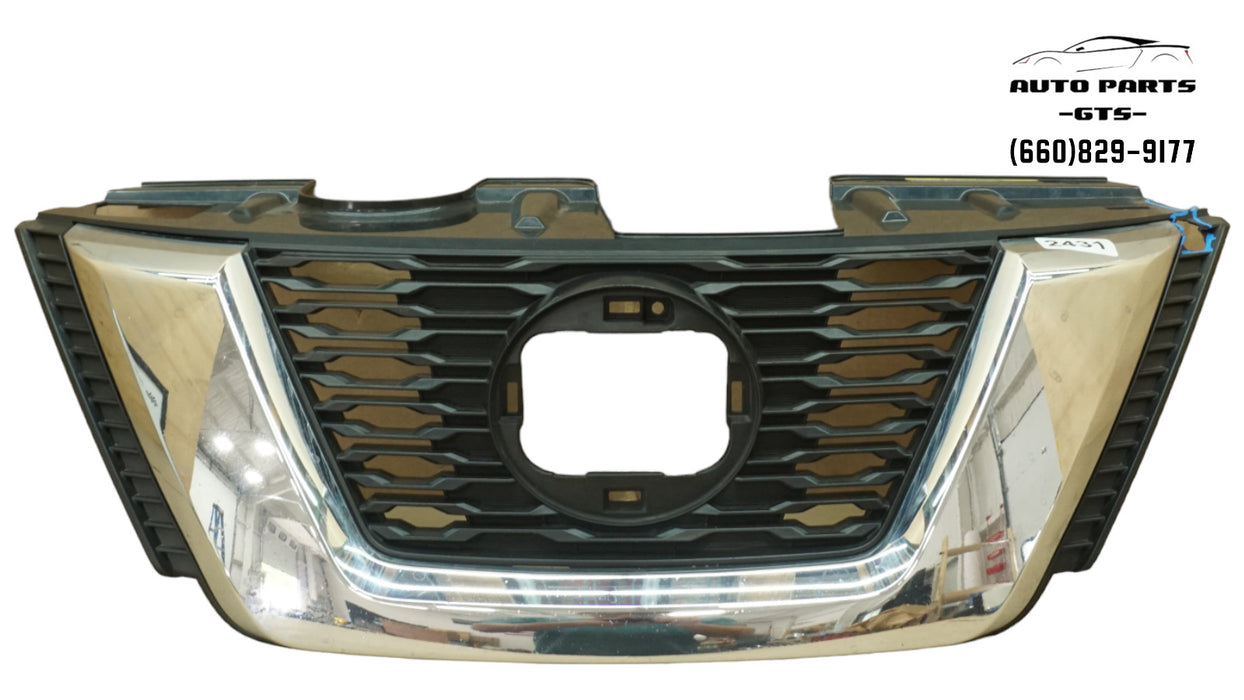 2017-2020 NISSAN ROGUE FRONT BUMPER GRILLE GRILL W/ CHROME OEM 62310 9TG0A