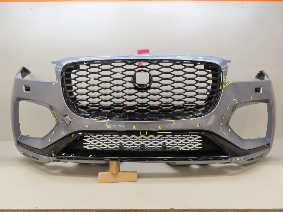 2021-2023 JAGUAR F-PACE FRONT BUMPER COVER PANEL W/GRILLE W/LOWER OEM