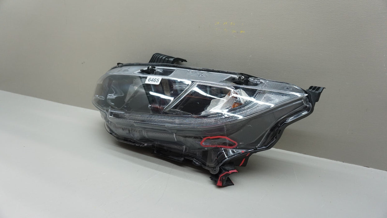 2019-2021 HONDA CIVIC FRONT LH LEFT DRIVER SIDE HEADLIGHT HALOGEN OEM