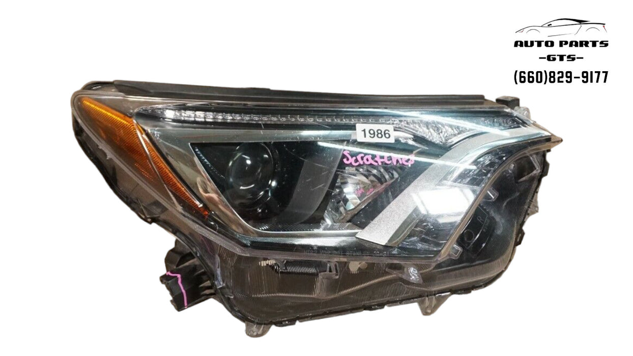 2016-2018 TOYOTA RAV4 FRONT RIGHT PASSENGER SIDE HEADLIGHT LAMP OEM 16 17 18
