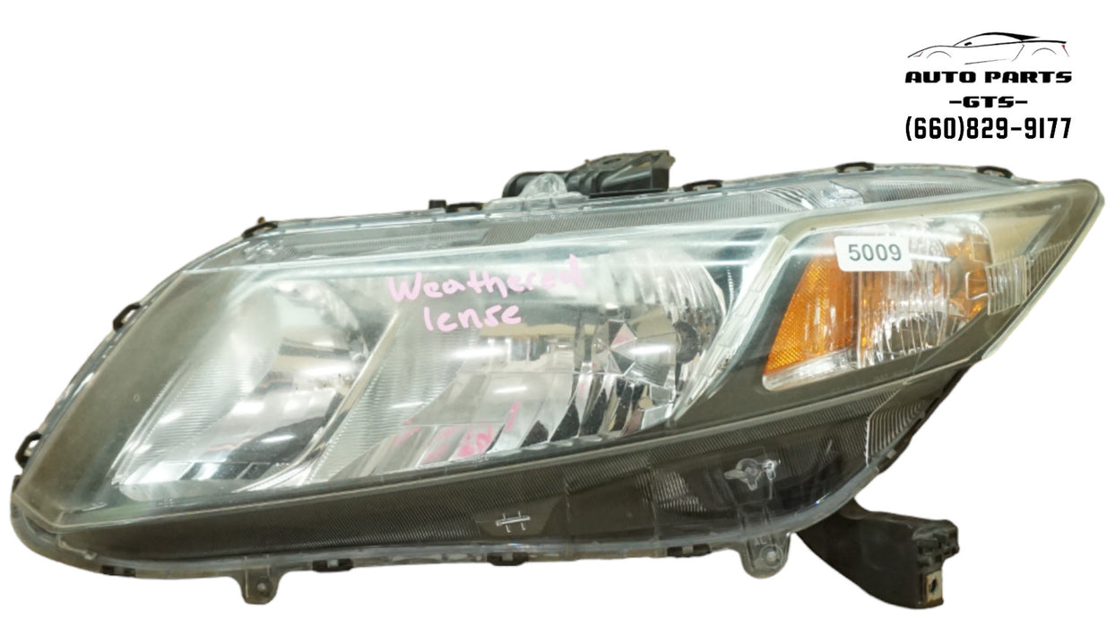 2012-2015 HONDA CIVIC FRONT LEFT DRIVER'S SIDE HEADLIGHT HALOGEN OEM 12 13 14 15