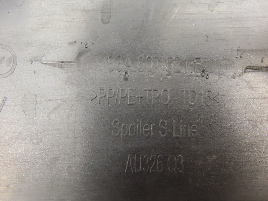 2019-2022 AUDI Q3 S-LINE REAR CENTER BUMPER COVER VALANCE OEM 83A807521B