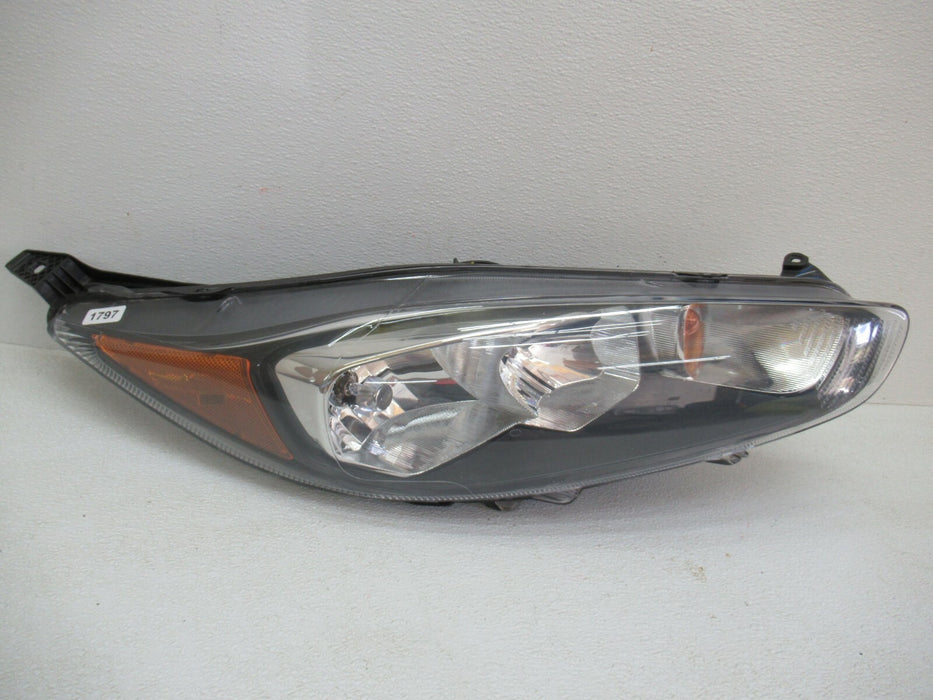 2014-2018 FORD FIESTA FRONT PASSENGER HALOGEN BLACK BEZEL HEADLIGHT HEADLAMP OEM