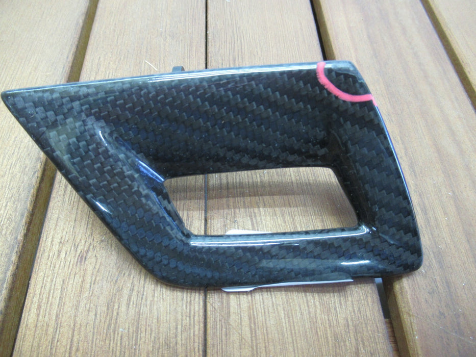 2014 LAMBORGHINI GALLARDO FRONT LEFT SIDE INTERIOR DOOR HANDLE CARBON TRIM OEM