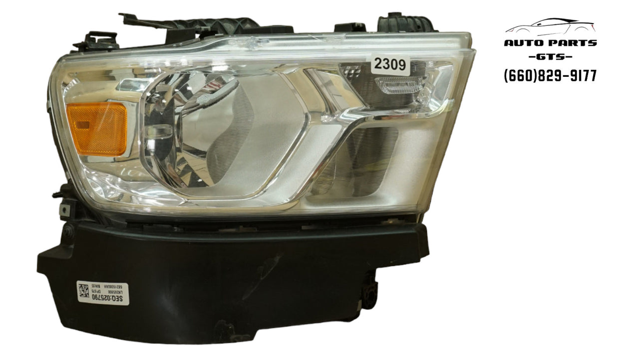 2019-2022 DODGE RAM 1500 FRONT RIGHT PASSENGER SIDE HEADLIGHT HALOGEN OEM